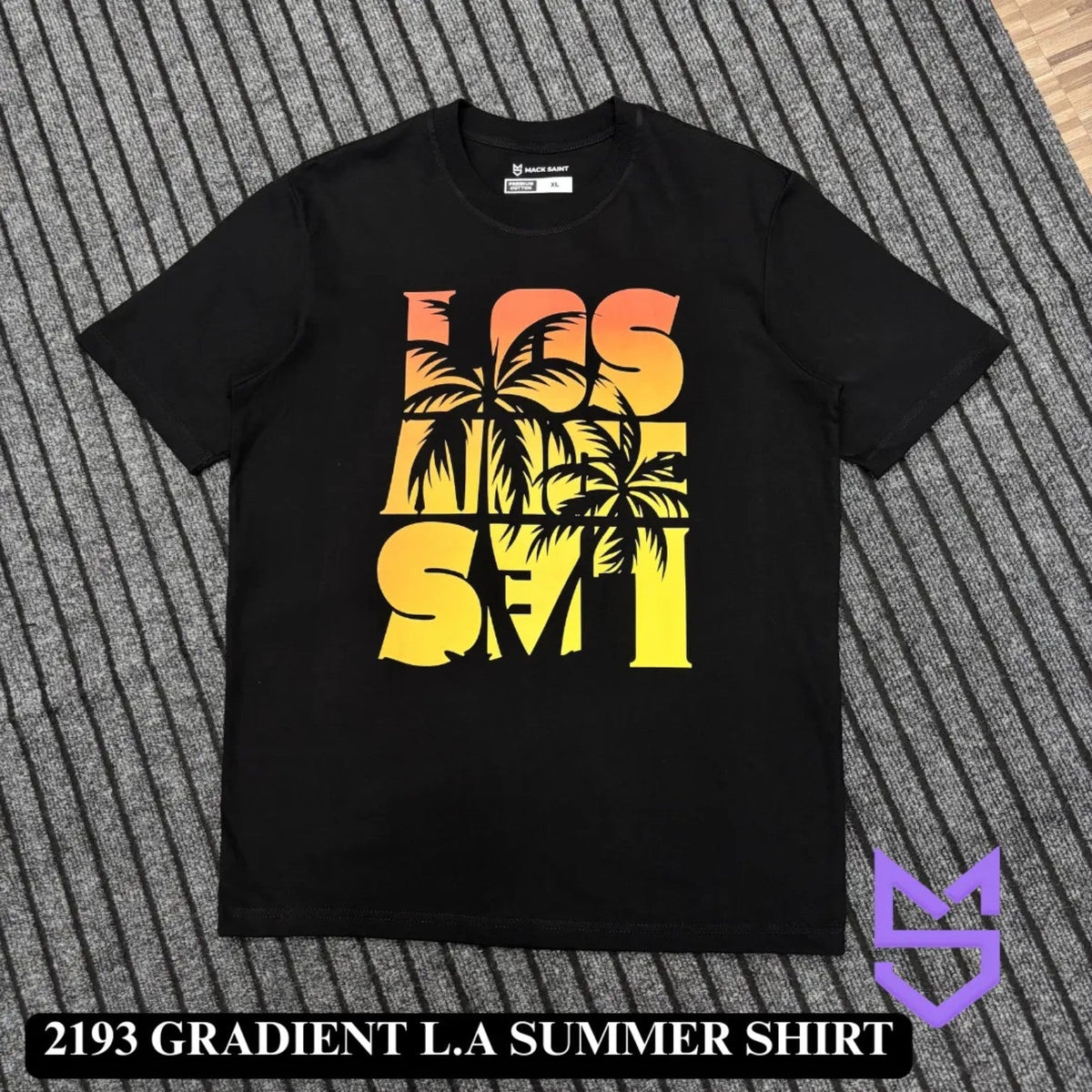 Black 2193 LA Summer Shirt with gradient print