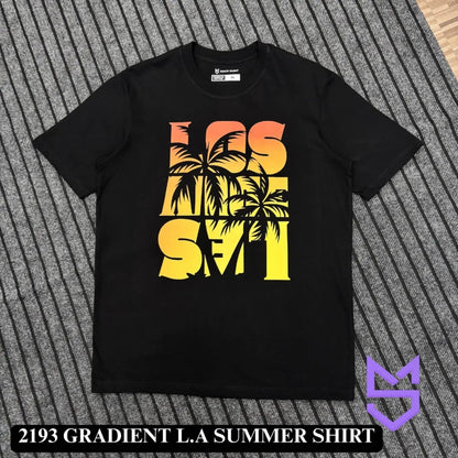 Black 2193 LA Summer Shirt with gradient print