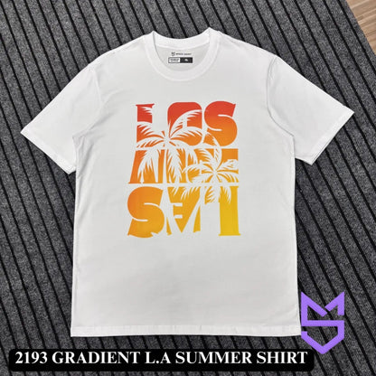White 2193 LA Summer Shirt with gradient print