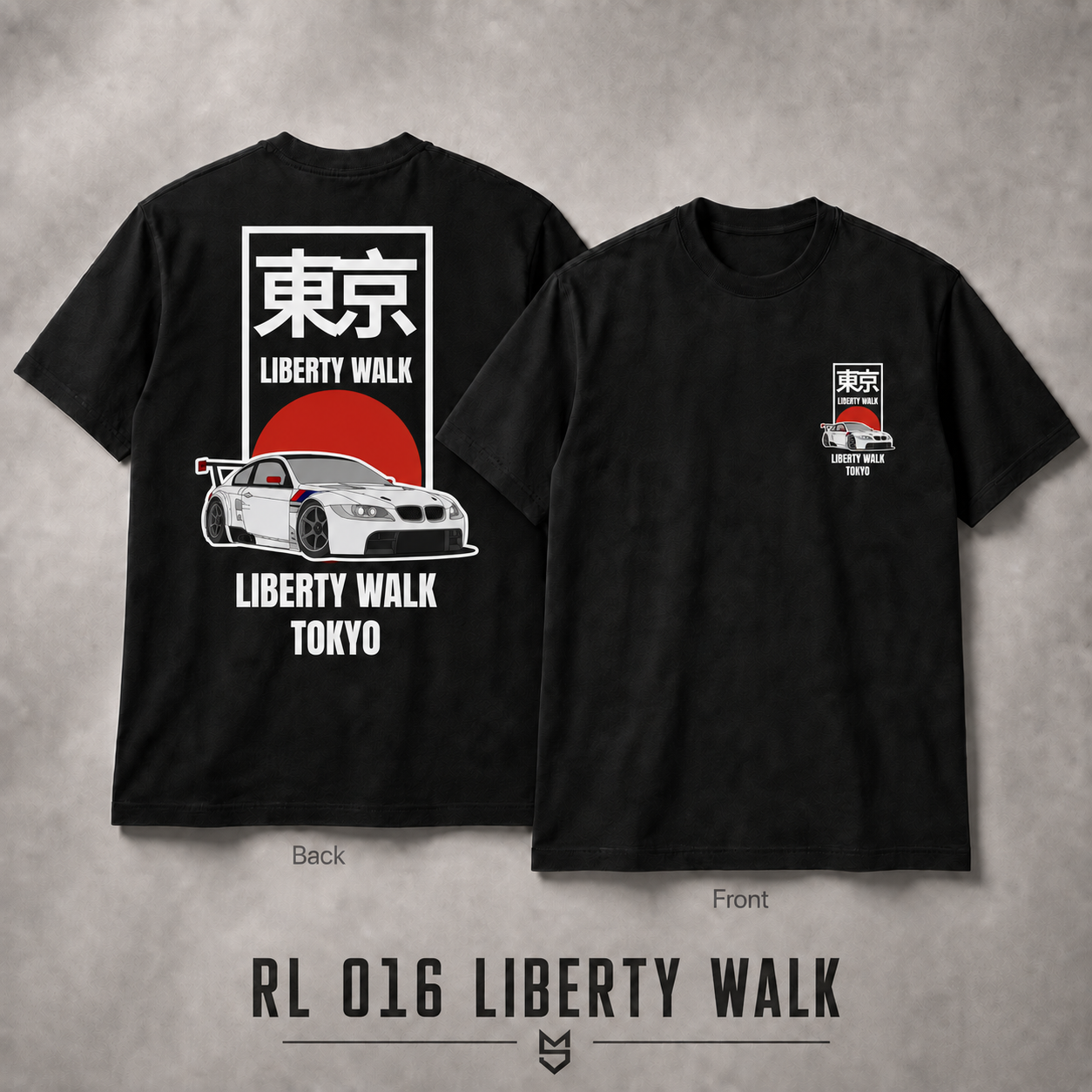 RedLine RL 016 Liberty Walk black premium cotton shirt